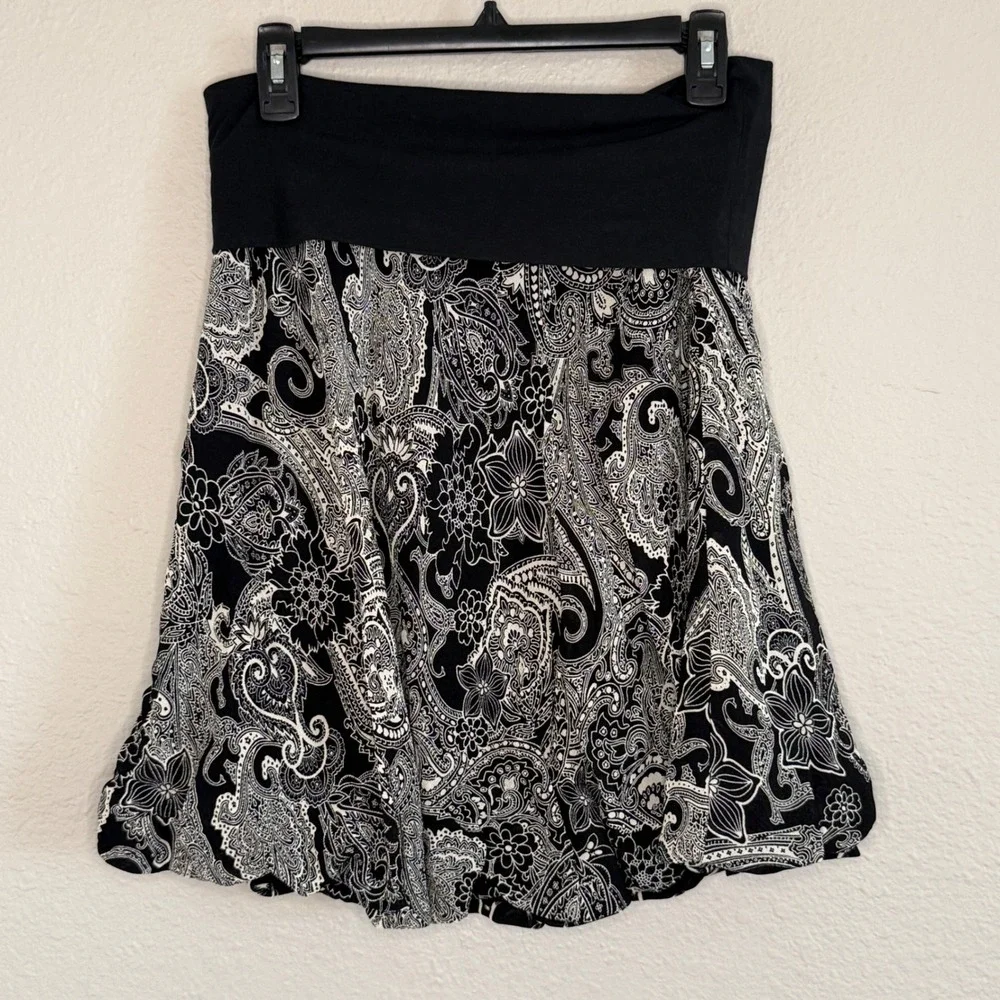 Y2K Womens Medium Fold‎ Over Bubble Skirt Fairy Grunge Whimsigoth Twee Feminine